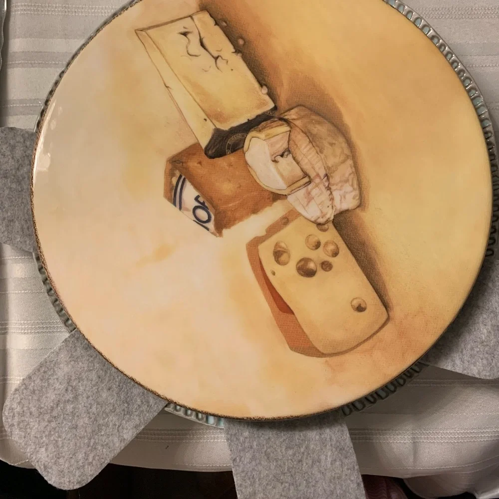 William and Sonoma cheese plate for appetizers or tapas a glass dome may fit